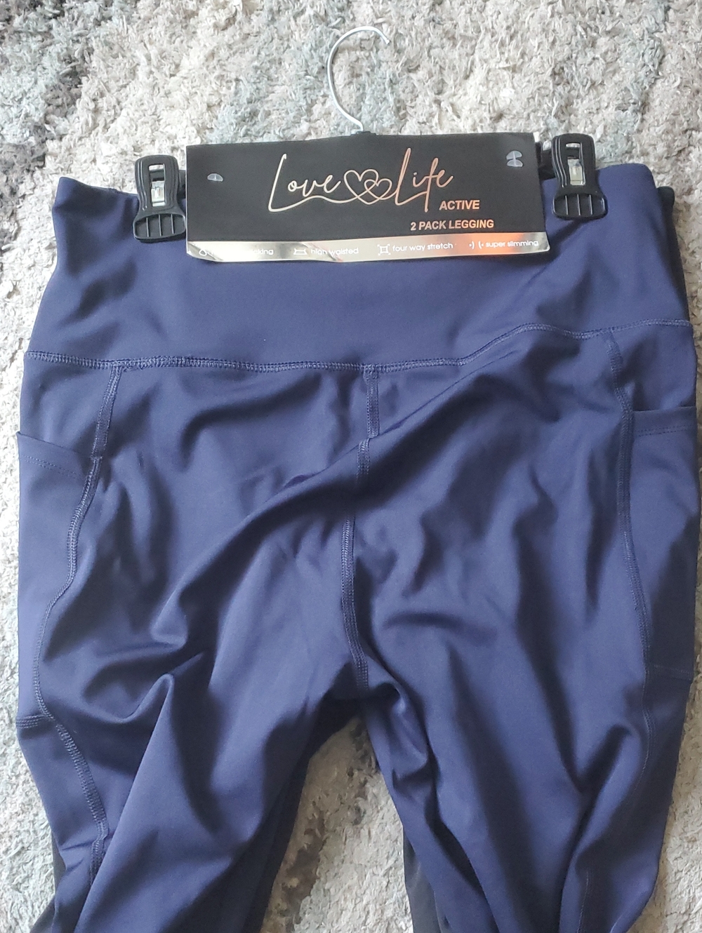 Active Women's High-Waist Navy Leggings